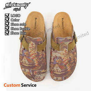 Custom Men's Cowhide Casual <b>Shoes</b> Retro <b>Soft</b> Sole Mule <b>Shoes</b> Thick Heel Clogs <b>Shoes</b> Assorted Fashion - Product Image 5