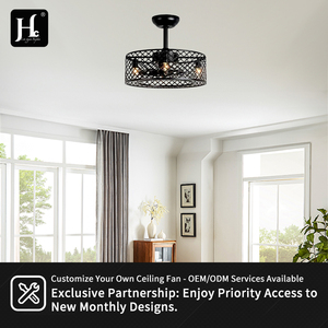 Best-selling 6-blade <b>ceiling</b> <b>fan</b> light, LED pendant <b>fan</b> light, <b>remote</b>-controlled, wall-mounted, iron, new 18-inch model - Product Image 5