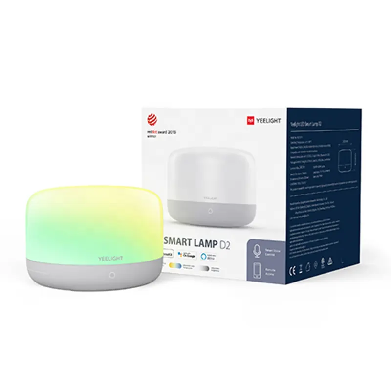 YEELIGHT Xiaomi LED Bedside Lamp D2, Multicolor, Dimming, work with Google and Amazon Alexa