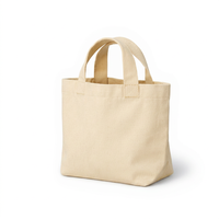 Sac fourre-tout en toile de taille moyenne avec poignée supérieure, sac de courses quotidien couleur beige, poignée longue, sac en tissu réutilisable