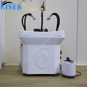 Lavabo Multifunzionale Kisen per Trattamenti alla Testa <span class=keywords><strong>con</strong></span> Doccia a Cascata e Serbatoio d'Acqua per Saloni di Bellezza - Product Image 1