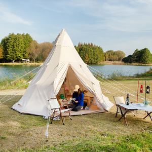 Tente de glamping en toile d'extérieur, tente <span class=keywords><strong>tipi</strong></span> imperméable, tente <span class=keywords><strong>tipi</strong></span> <span class=keywords><strong>adulte</strong></span> grande taille 5m, tentes de mariage - Product Image 3