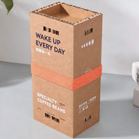 Custom Eco-Friendly Folding Honeycomb Champagne Box | Recyclable Single Bottle Kraft Paper Packaging | Sustainable Food