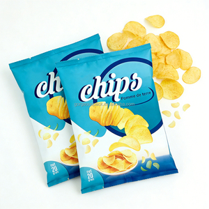 Sachet personnalisé en aluminium thermoscellable pour chips, sachet Mylar pour chips de banane, emballage alimentaire, pochette oreiller pour chips et aliments - Product Image 1