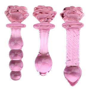 Gay-Nachtclub <span class=keywords><strong>Anal</strong></span>-Dildos Geschenk für Enthusiasten Rosa Glas Lange Perlen Analplug Erotikspielzeug für Frauen - Product Image 3