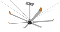 Grand ventilateur de plafond de 14 pieds, ventilation d'air de refroidissement, salle de réunion, ventilateur HVLS 4200mm 4.2m avec composant moteur central