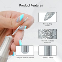 HYTOOS-Foret à ongles en diamant chromé, outil de pré-traitement des ongles pour la peau morte