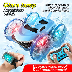 Glow tekerlek Stunt Amphibious RC köpekbalığı oyuncak arabalar çocuklar için jest algılama uzaktan kumandalı kamyon oyuncak 2.4ghz radyo kontrol aracı - Product Image 2