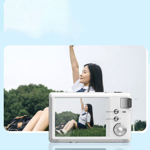 Appareil photo numérique compact FD noir/gris 4K Ultra HD double objectif 48MP écran IPS 3 pouces autofocus caméra Vlog étudiante - Product Image 6