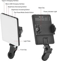 Rechargeable Smartphone Clip LED Lumière de Remplissage Bi Couleur Conférence Éclairage Photographie Poche Caméra Lumière