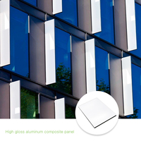 Revêtement PVDF ignifuge, panneau composite en aluminium décoratif pour façade métallique, couleur noir brillant, pour hôtel