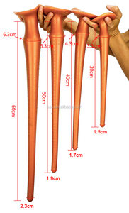 4 Misure Super Lunghi Giocattoli Erotici in Silicone Liquido Morbido Oro Nero per Stimolazione Profonda del Punto G Vaginale e Anale per Donne - Product Image 2