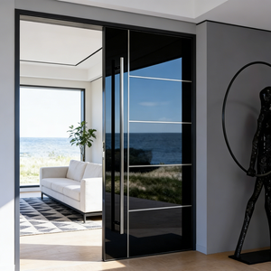 Porte d'Ingresso Pivotanti per Case Moderne, Porta Esterna <span class=keywords><strong>su</strong></span> <span class=keywords><strong>Misura</strong></span>, Porta d'Entrata di Lusso in Alluminio con Sicurezza - Product Image 4