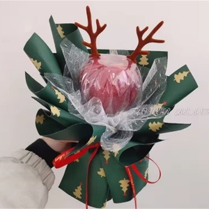Papel de Regalo con Diseño de Ramo de Manzanas, Papel para Envolver Regalos de Navidad - Product Image 2