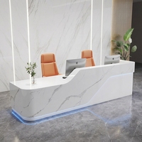 Bureau laqué moderne et simple pour le bureau, la réception d'entreprise, le salon de beauté et le bar de service