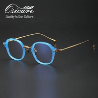 Lunettes de vue de haute qualité, marque de luxe Hetexate, monture en titane pour homme, lunettes optiques bleues pour femme