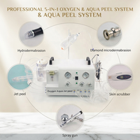 Appareil de soin du visage à l'eau et à l'oxygène Hydro Dermabrasion 5 en 1 avec analyseur de peau