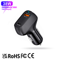 Chargeur de voiture SUNDA 51W PD, PD30W PPS33W QC3.0 USB Type C, charge rapide, chargeur de voiture portable, adaptateur de voiture pour téléphones mobiles