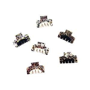 Fermagli per capelli Inez con stampa leopardata 6 cm in plastica, accessori per capelli da donna alla moda, casual, di alta qualità - Product Image 3