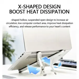 Aluminio Mackbook Notebook Compatible Pro Desktop Personalizable Laptop Soporte vertical para trabajo al aire libre