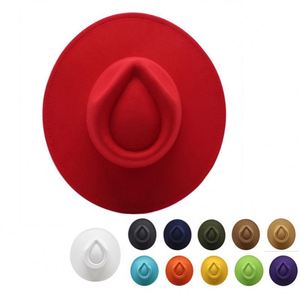 Sombreros Fedora de Ala Ancha de Fieltro de Lana Unisex, 20 Colores Disponibles para Envío Inmediato, con Forro de Satén Personalizado, Venta al Por Mayor, para Fiestas, Negocios y Pesca - Product Image 1