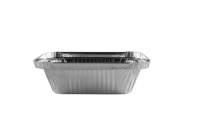 Barquettes alimentaires rectangulaires jetables en aluminium avec couvercles, pour préparation de repas et barbecue, 220 ml, qualité alimentaire