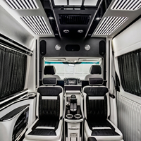 Fourgonnette Dingkong Sprinter Noir et Blanc, Intérieur Luxe Bicolore, Siège Capitaine, Éclairage Ambiant VIP |   Fabricant OEM sur mesure