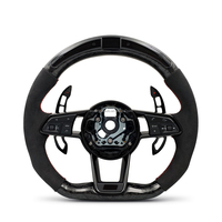 Volant en carbone forgé avec pagaies en suède et LED pour Audi R8 A3 A4 A5 A6 C7 B8.5 B9 RS3 RS5 RS6 RS7 C7 S4 S5 S6 Q5 TTRS