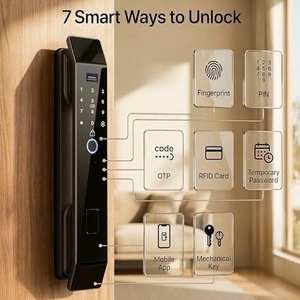 Palm Vein Smart Door Lock Video Intercom Fingerprint App Remote Control Face Recognition Emergency <b>Charger</b> Lock - Product Image 2