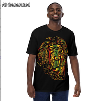2025 venta al por mayor cuello redondo Rasta ropa verano Casual Jamaica gráfico camiseta