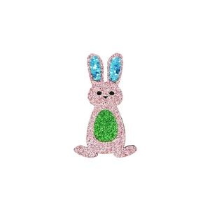 Custom Children's Lovely Hair Clips Cartoon Bunnies <b>Cute</b> Hair Accessories Glitter Rhinestone Ribbon Wrapped Hair <b>Pin</b> Wholesale - Product Image 2