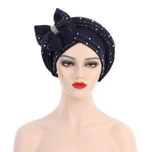 Turbante de estilo africano para mujer, pañuelo para la cabeza de estilo musulmán, con lazo para la cabeza, en oferta - Product Image 4