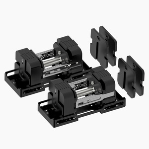 Haltères carrés AOC réglables latéralement, en multiples de 5 kg, équipement de fitness pour la maison - Product Image 3