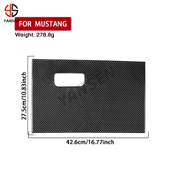 Pour Ford Mustang GT 2024 2025 panneau de rangement du copilote en Fiber de carbone revêtement d'habillage accessoires de voiture autocollant décoratif intérieur