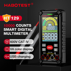 Habotest HT129 intelligent rechargeable avec affichage True RMS à 4 chiffres, 10 000 points de lecture, 1000 V AC/DC - Product Image 3