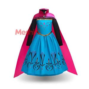 Robe de princesse Elsa pour bébés filles, bleu rose, pour anniversaires et fêtes à thème - Product Image 1