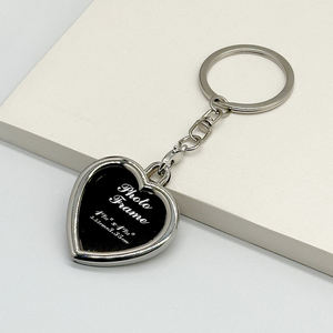 Factory Personalized Blank Picture Frame Key Rings Photo Frame <b>Keychain</b> Metal <b>Custom</b> Sublimation <b>Keychain</b> for Promotion - Product Image 5