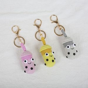 Gantungan Kunci Boba <span class=keywords><strong>Tea</strong></span> Rajutan Tangan Lucu, Mainan Cangkir Teh Susu Gelembung Benang Rajut, Boneka Kartun Kawaii, Gantungan Tas, Hadiah - Product Image 1