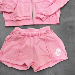 Sudadera con capucha con cremallera reversible lavada personalizada 400 Gsm algodón pesado bordado desgastado apliques diamantes de imitación sudadera con cremallera - Product Image 3