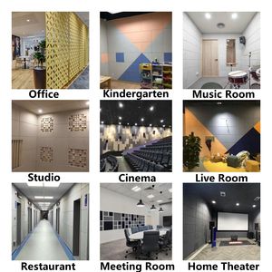 100% पालतू जानवर महसूस किए गए फायरप्रूफ इन्सुलेशन सामग्री पॉलिएस्टर फाइबर ध्वनिक पैनल - Product Image 4