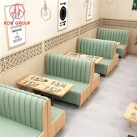 Table de siège de banquette de canapé en cuir carré moderne pour café commercial restaurant conception durable meubles d'hôtel de la Chine