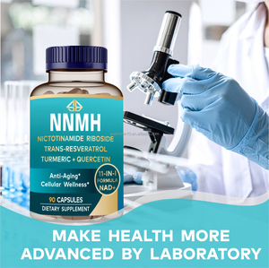 OEM NAD+ Resveratrol Cúrcuma Quercetina para Adultos, Antioxidante, Antienvejecimiento, Salud Celular, Apoyo Energético, 90 Cápsulas - Product Image 5