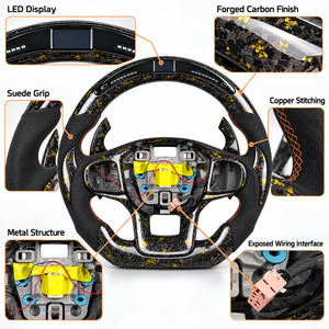 Volante Deportivo de Cuero y Fibra de Carbono de 4 Radios para F150/Fiesta Mk7/Fusion/Accesorios/Focus/Mondeo Mk4 - Product Image 5