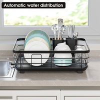 Étagère de rangement multifonctionnelle à une couche pour assiettes de cuisine avec égouttoir