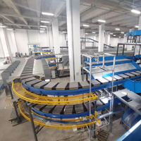 Truelisort Nouveau système de tri à bande croisée réglable à commande PLC, équipement industriel en acier inoxydable avec convoyeur en caoutchouc pour la logistique de vente au détail