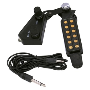 Atacado SH-87 12 buracos guitarra acústica passivo som buraco captador magnético transdutor com volume e Tom ajustador equalizador EQ