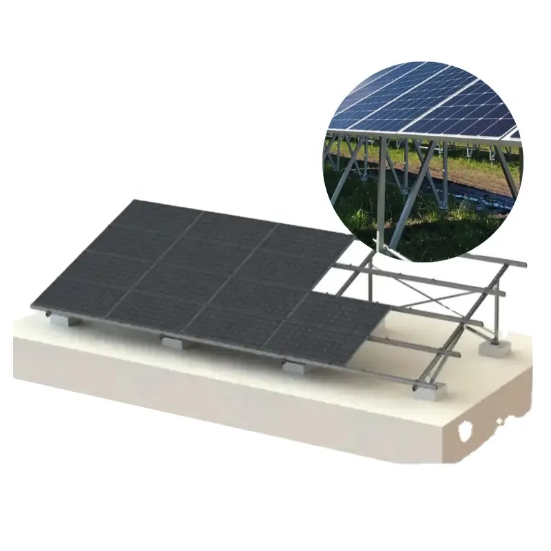 Sistema di tracciamento solare con localizzatore solare pannelli solari staffe di installazione sistema Hot-dip zincato terra 12 anni Qigongbao