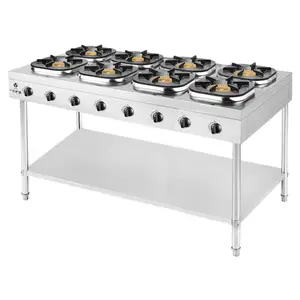 Fornello a gas commerciale industriale del ristorante della stufa della cucina del bruciatore a gas all'ingrosso 6kW 8