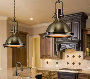 Zeal Lighting Nordic Modern Hot Sale LED E26 Base de bombilla Hierro Negro Single Vintage Lámpara colgante - Product Image 3