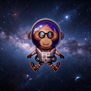 Globo Metálico de Aluminio con Forma 4D de Animales Espaciales de Dibujos Animados y Astronautas, con Impresión Ecológica en Huecograbado - Product Image 3